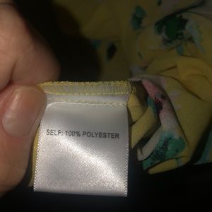 Rose & Olive Tops - Rose + Olive One shoulder Yellow Small Floral Top Rose & Olive Tops - Rose + Olive One shoulder Yellow Small Floral Top